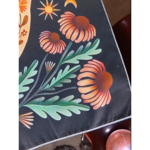 Bohemian Snake & Botanical Tarot Cloth 19" Square - Picture 8 of 10